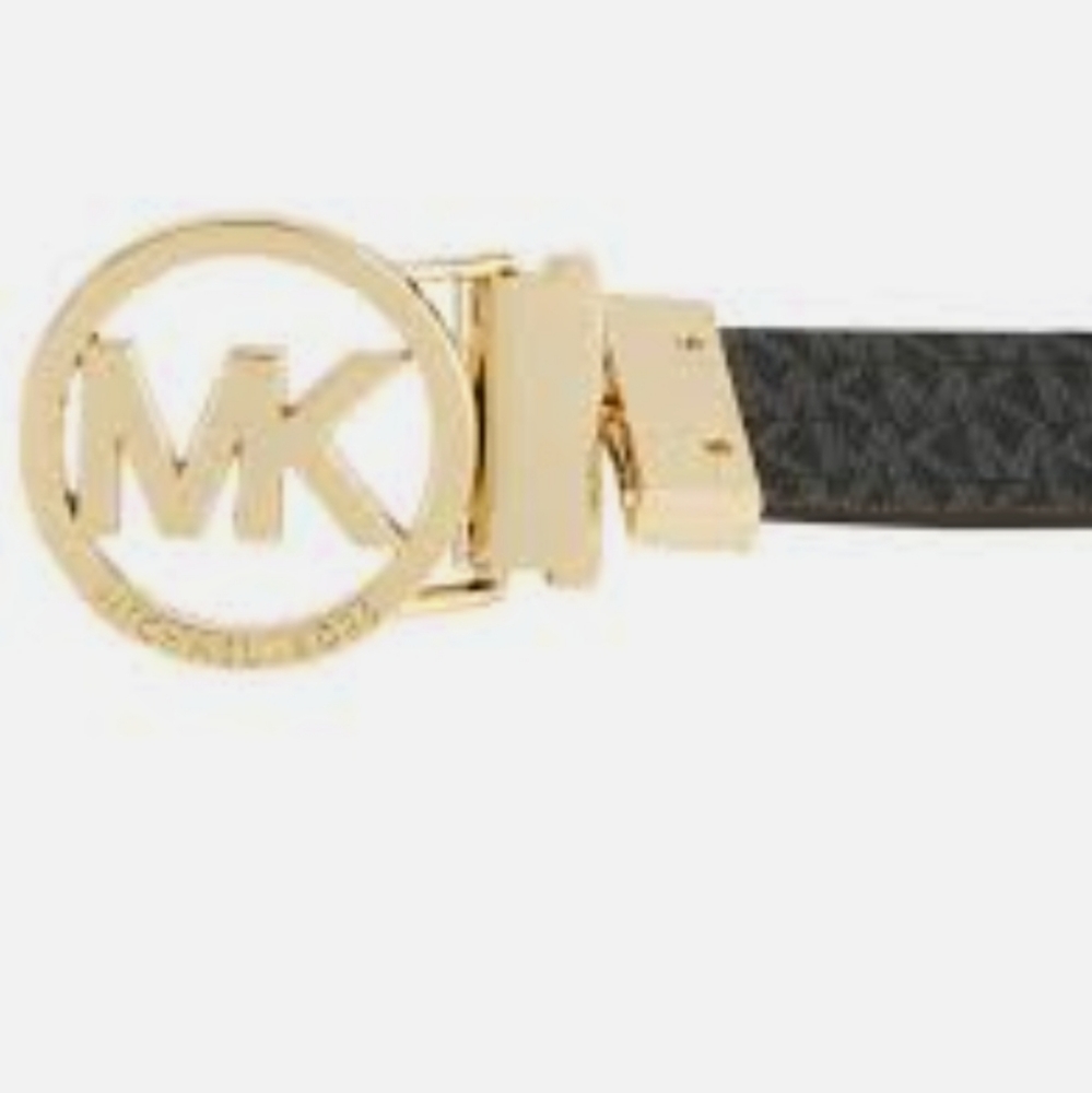 Michael Kors Reversible Signature with Logo Buckle Belt